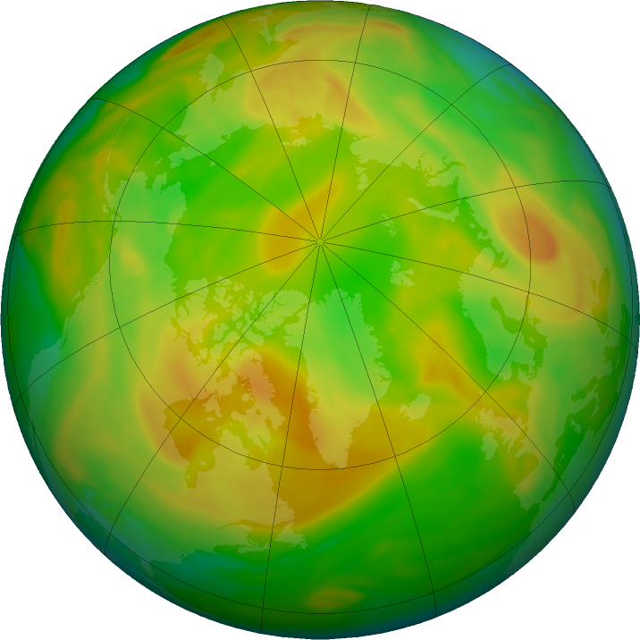 Arctic ozone map for 24 May 2022